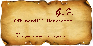Gönczöl Henrietta névjegykártya